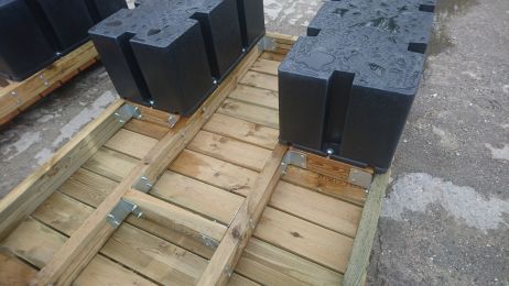 Ponton schwarz, 150 Liter, PE