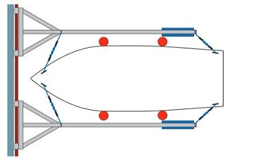 Gateway Ponton / Schwimmsteg Ponton Y-Boom, blau, 110 Liter, PE