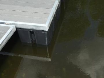 Floating dock 1qm aluminum, plastic covering