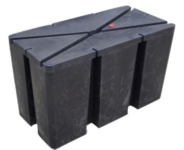 Ponton Hochboard schwarz, 300 Liter, PE