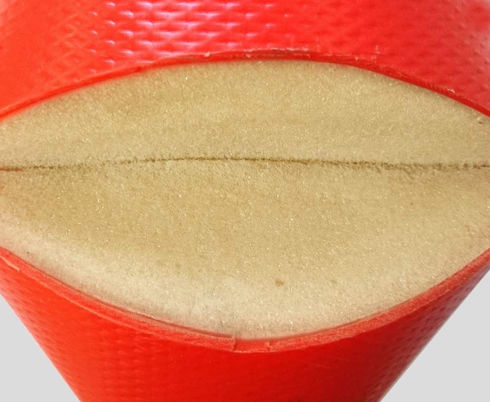 Ankerboje Groß mit Ösenstab, orange, 140 Liter, PE, Edelstahl, PU