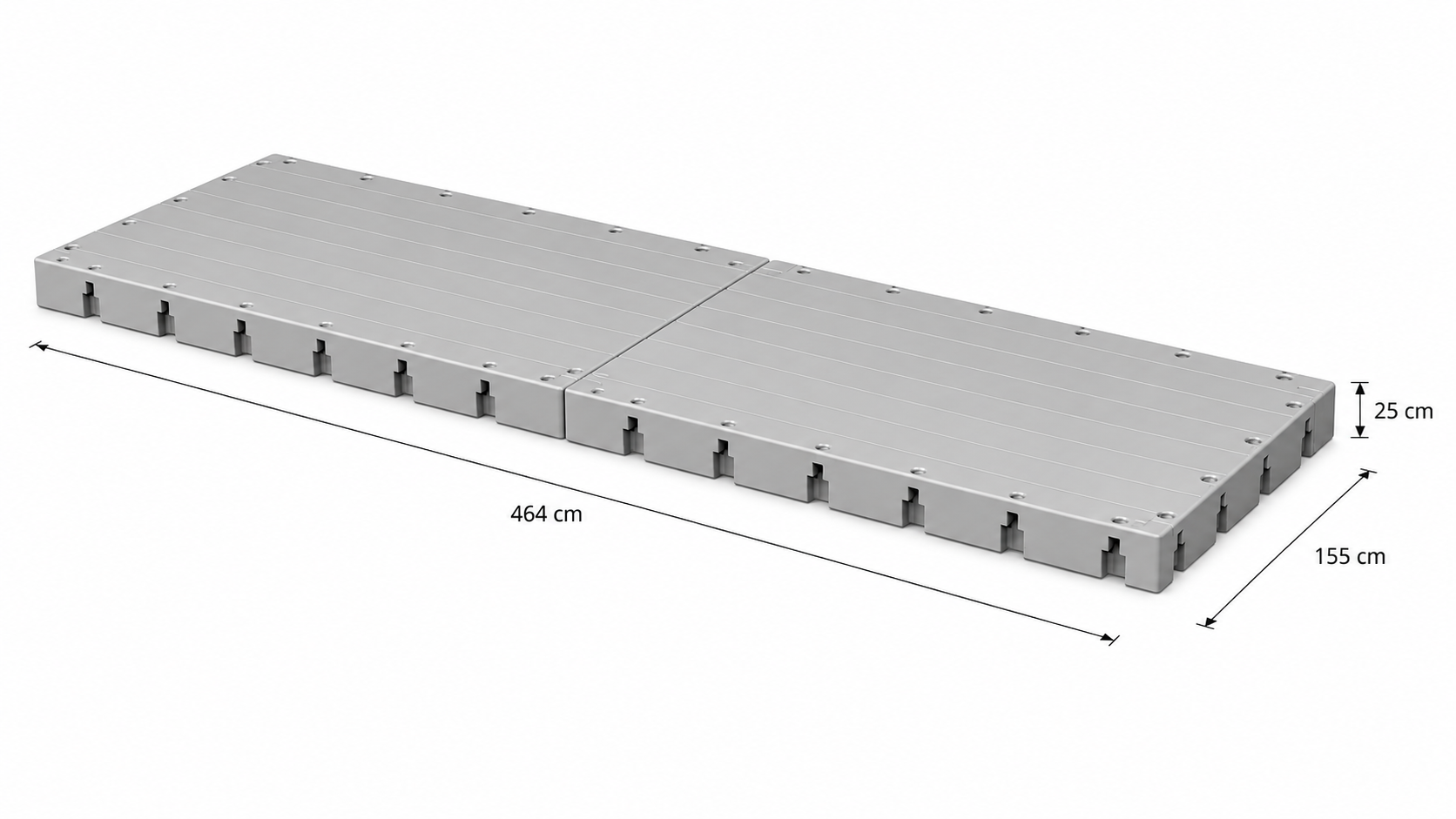 Schwimmsteg 155 x 464 x 25 cm