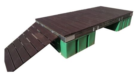 Pontoon green, 200 Liter, Polyethylene