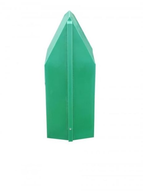 Catamaran boat end piece, green, 110 Liter, Polyethylene