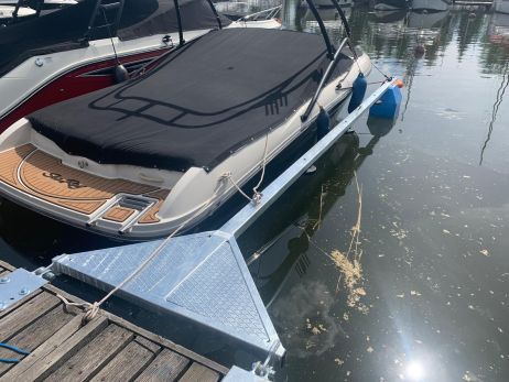 Gateway Ponton / Floating docks Pontoon Y-Bom, blue, Stainless steel thread, 110 liter, Polyethylene