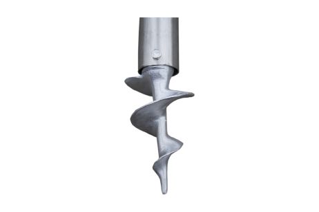 Anchor pole with cutting tip, stainless steel, aluminum