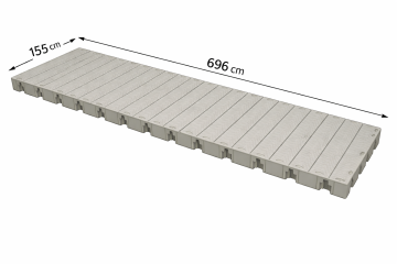 Modular dock - 155 x 696 cm