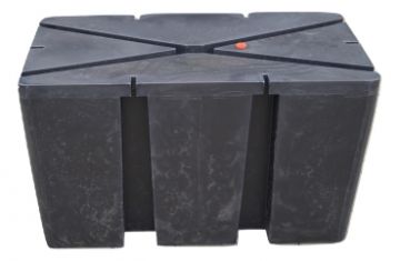 Pontoon highboard black, 300 liter, Polyethylene