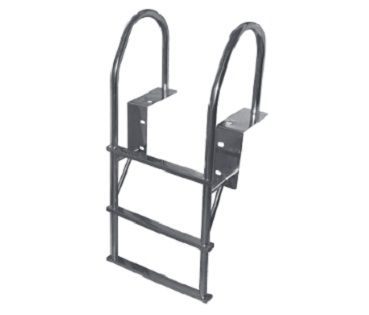 Bathing ladder for the basic modular system highboard / deep board, stainless steel