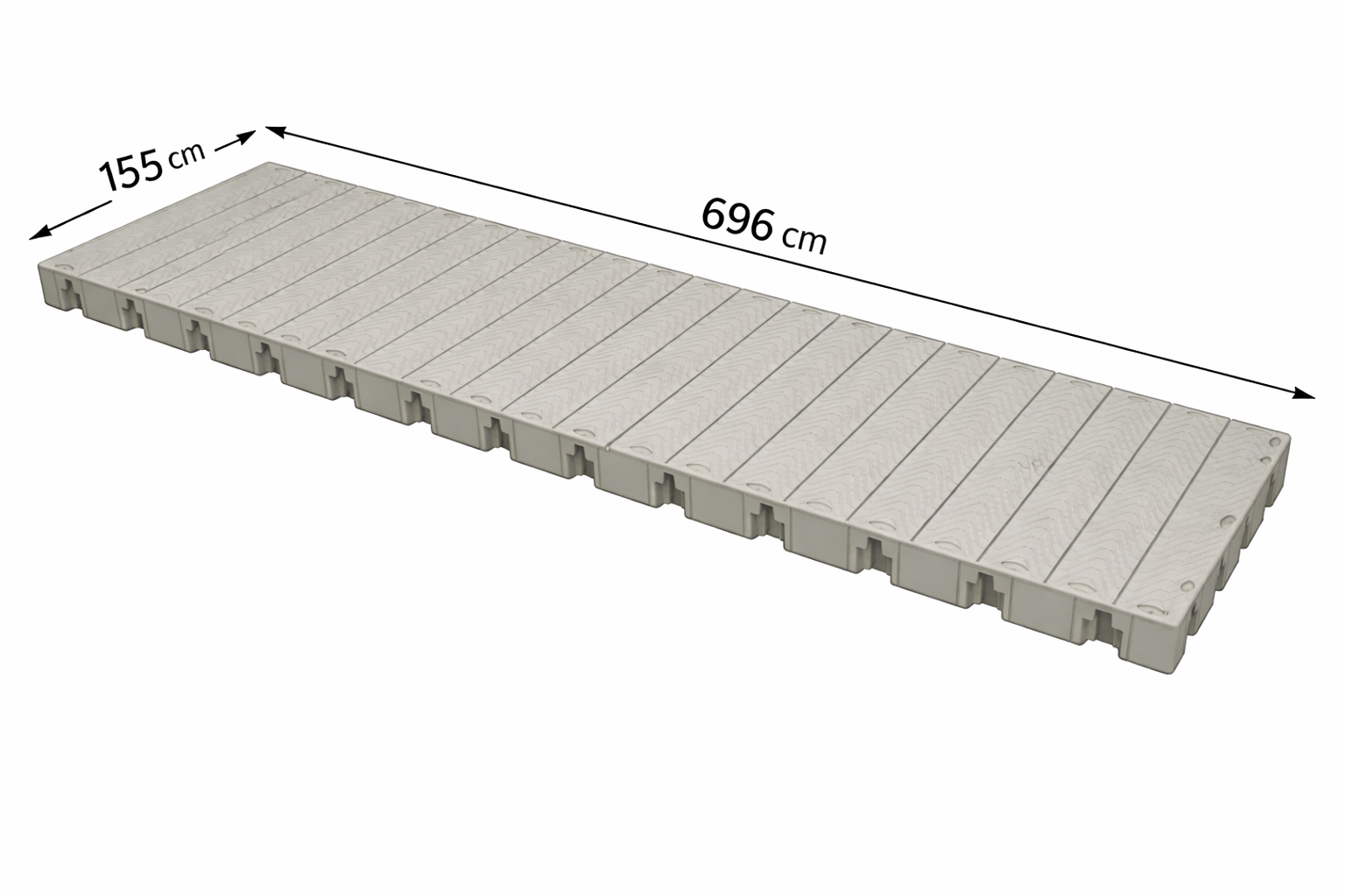 Modular dock - 155 x 696 cm
