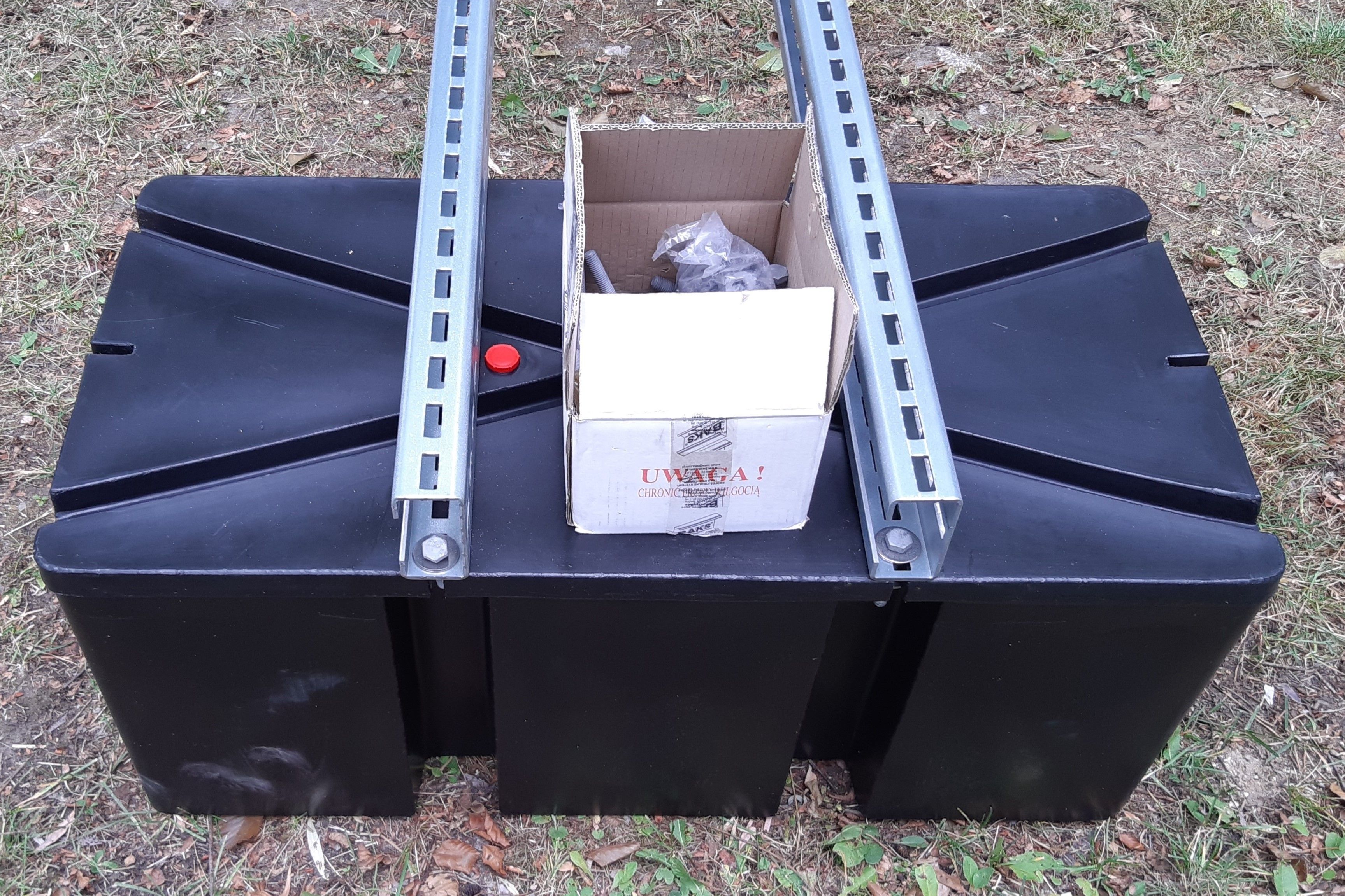 Pontoon for photovoltaic modules, black, 200 liter, Polyethylene