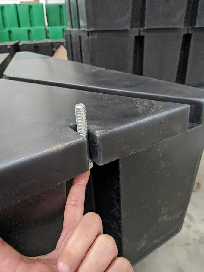 Pontoon black, 150 liter, Polyethylene