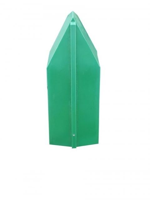 Catamaran boat end piece, green, 110 Liter, Polyethylene