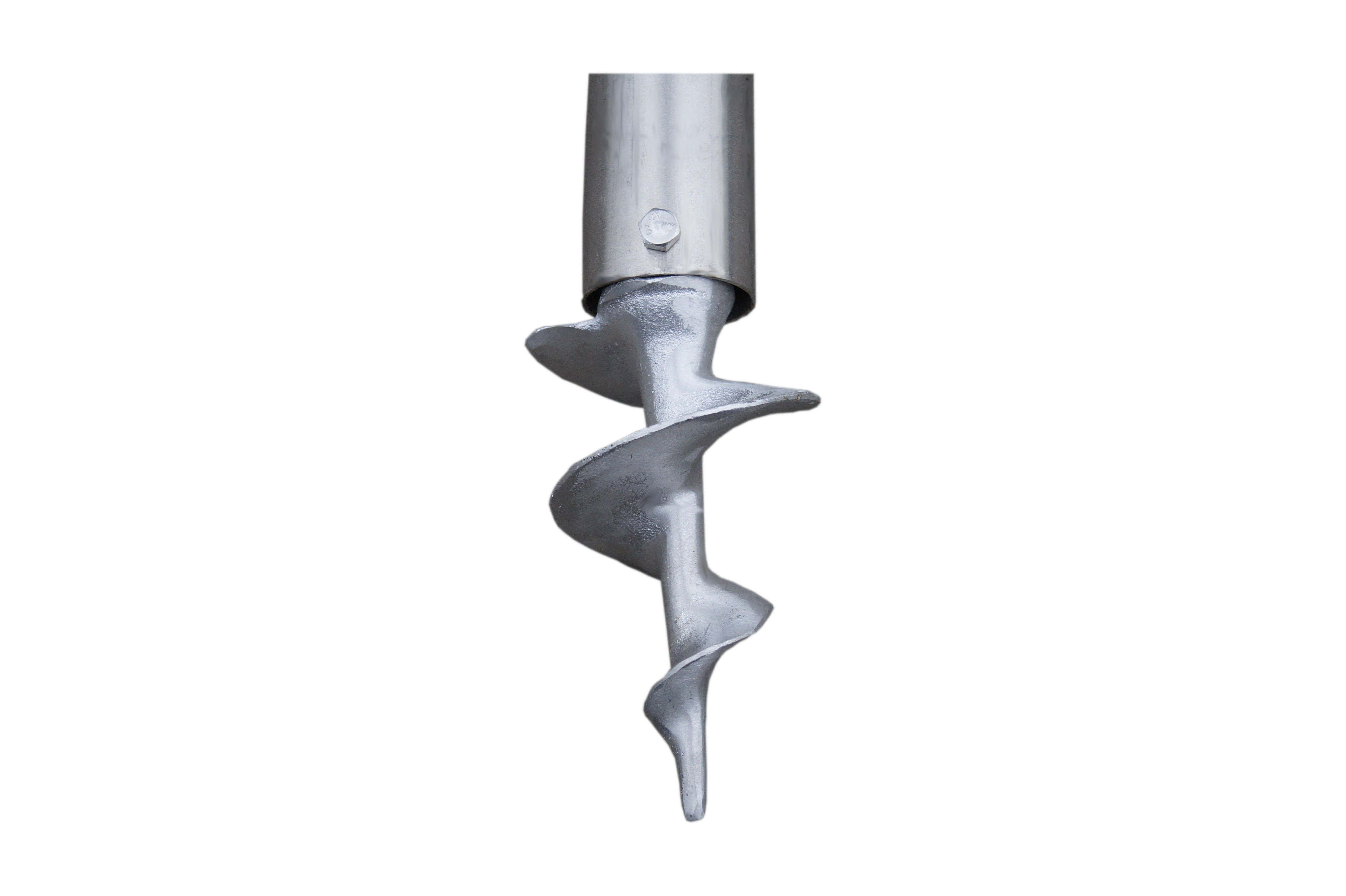 Anchor pole with cutting tip, stainless steel, aluminum