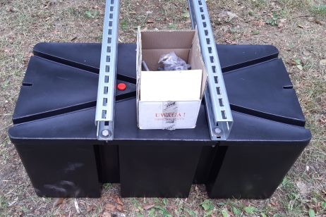 Ponton pour modules photovoltaïques, noir, 200 litres, polyéthylène
