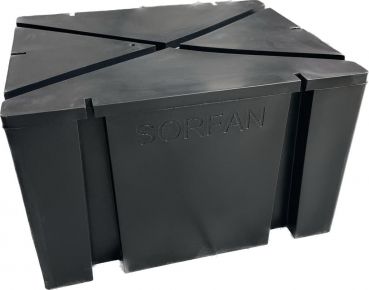 Ponton noir, 870 litres, polyéthylène