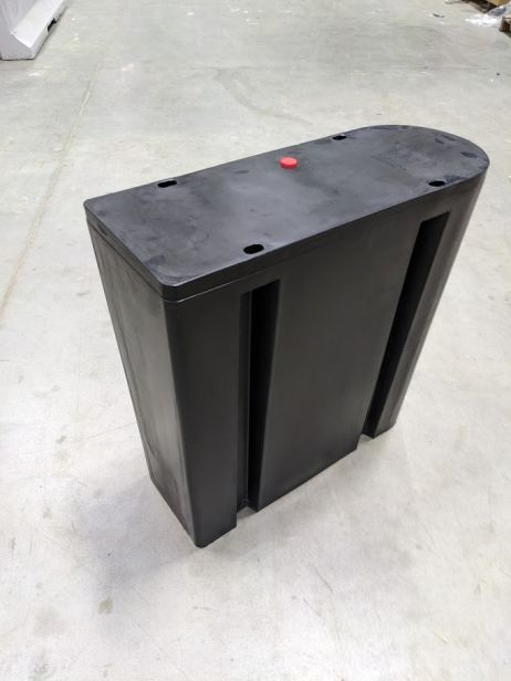 Ponton Gateway, flotteur Y-Bom sans support profilé, noir, 190 litres, PE