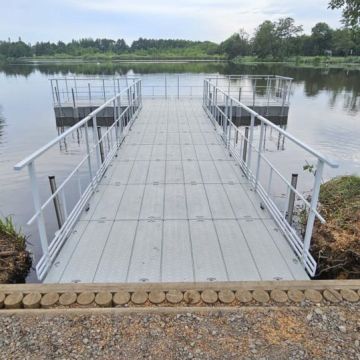 Garde-corps de sécurité en acier 232 x 110 cm pour quai flottant Lowboard
