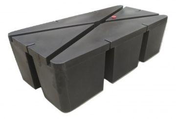Ponton noir, 200 litres, polyéthylène
