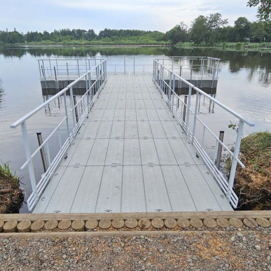 Garde-corps de sécurité en acier 144 x 110 cm pour quai flottant Lowboard