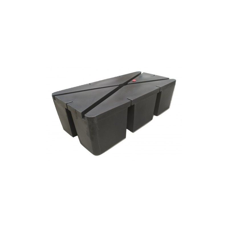 Ponton noir, 200 litres, polyéthylène