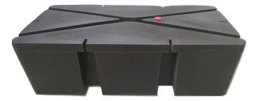 Ponton noir, 150 litres, polyéthylène