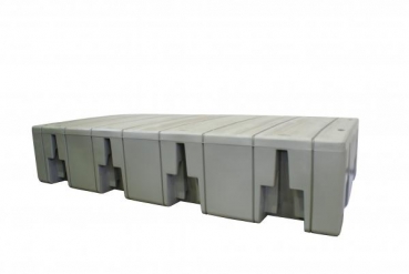 Grundmodule WP 907 kg Serie mit Endstücken, 3690 x 2460 mm, hochbord