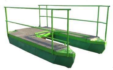 Centrotavola per catamarano, verde, 100 litri, polietilene