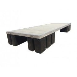 Pontone nero, 150 litri, Polietilene