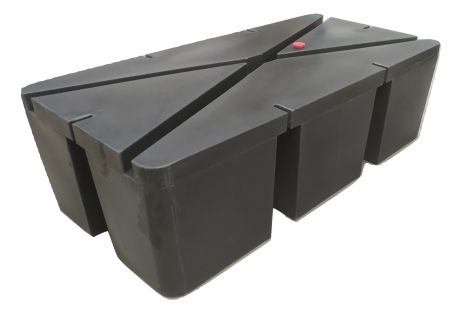 Pontone nero, 150 litri, Polietilene
