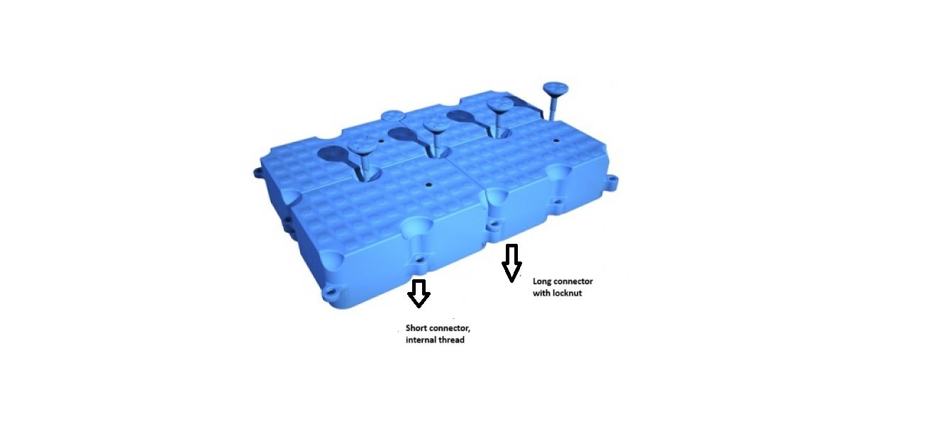 Modulo galleggiante per pontone FLEX Cube I (110x70x34 cm)