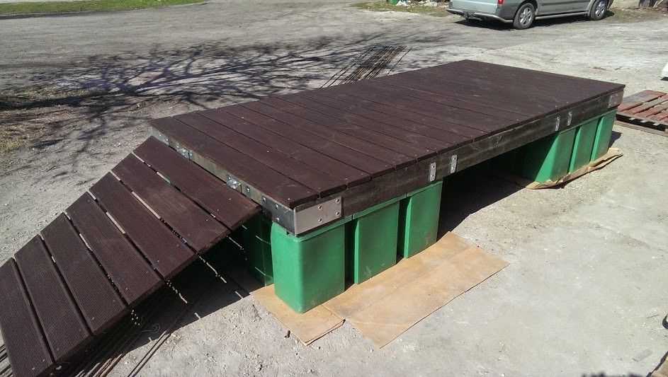 Pontone verde, 200 litri, polietilene