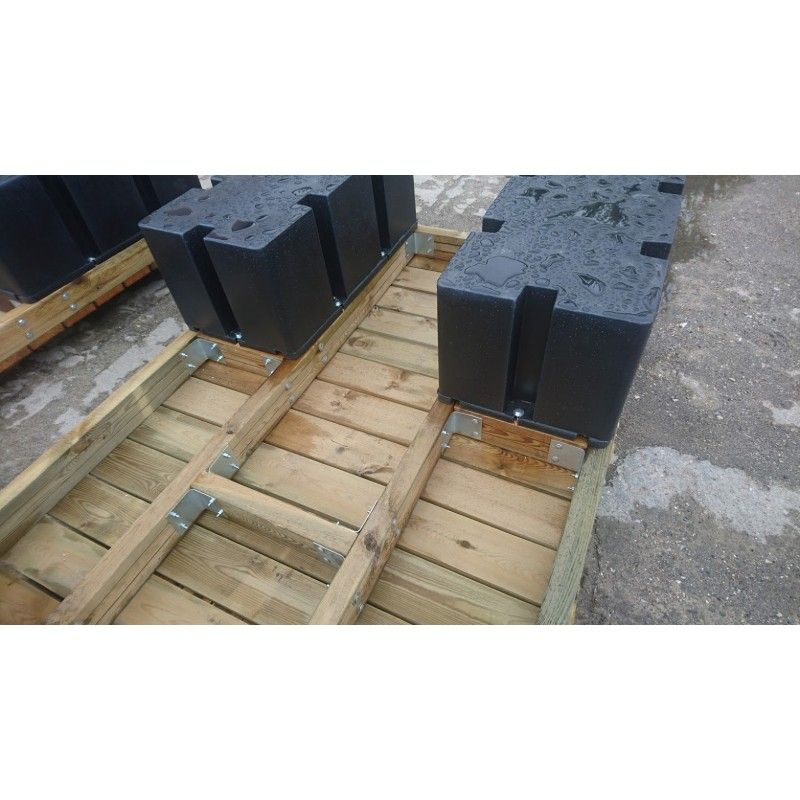 Pontone nero, 200 litri, polietilene