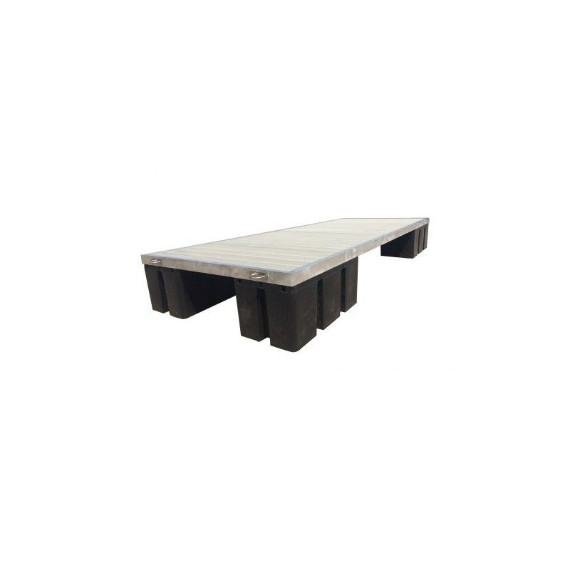Pontone quadratico nero, 420 litri, polietilene