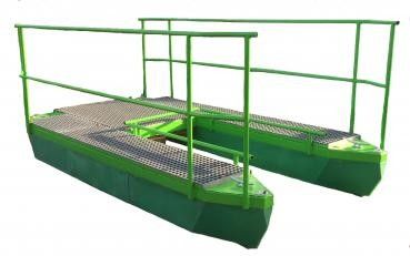 Terminale per catamarano, verde, 110 litri, polietilene