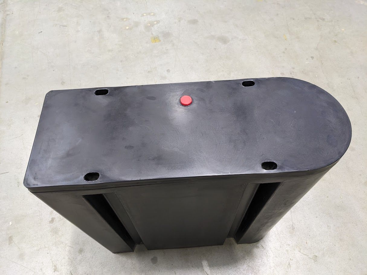 Gateway Pontoon, galleggiante Y-Bom senza supporto profilo, nero, 190 litri, PE