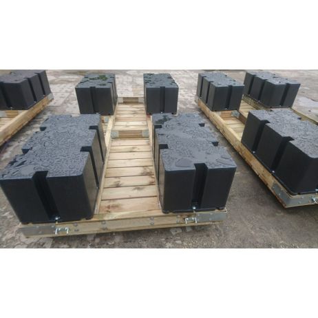 Ponton zwart, 150 liter, Polyethyleen