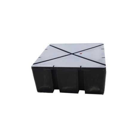 Ponton zwart, 870 Liter, Polyethyleen