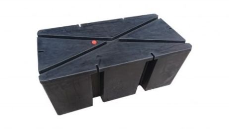 Ponton zwart, 150 liter, Polyethyleen