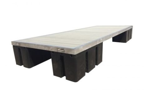 Ponton zwart, 200 liter, Polyethyleen