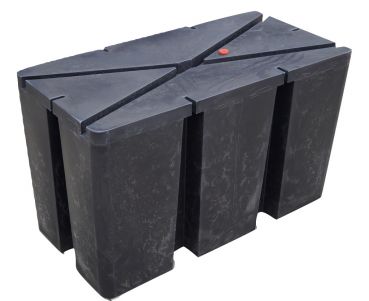 Ponton highboard zwart, 300 liter, Polyethyleen