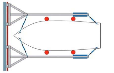 Gateway Ponton / Drijvende dokken Ponton Y-Bom, blauw, RVS draad, 110 liter, Polyethyleen