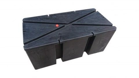 Ponton zwart, 150 liter, Polyethyleen