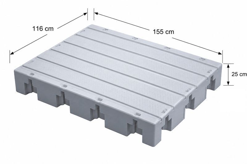 Modulair dock - basismodule - 116 x 155 cm