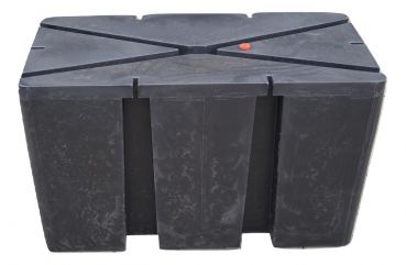 Ponton highboard zwart, 300 liter, Polyethyleen